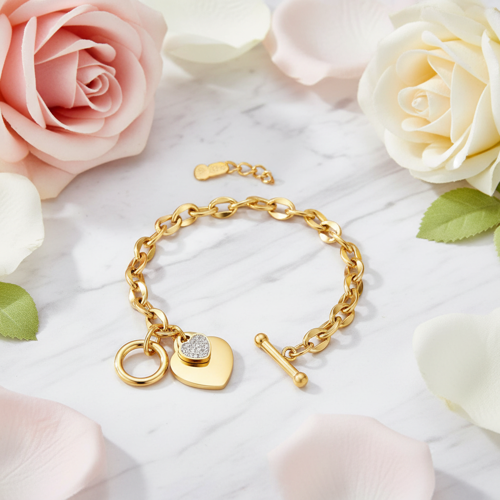 Pavé Hearts Bracelet
