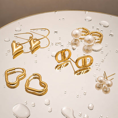 Pearl Drop Hoops detail