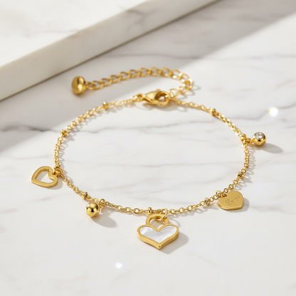 Heart Charm Bracelet