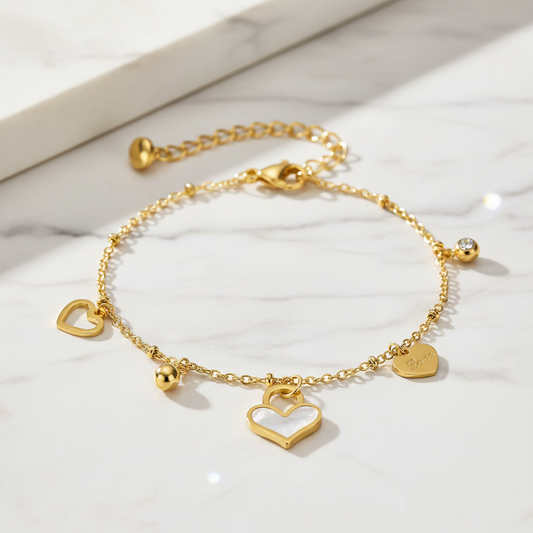 Heart Charm Bracelet
